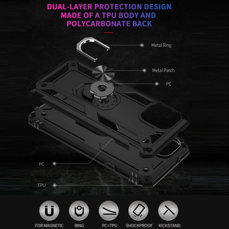 For Motorola Moto Edge 20 Lite Shockproof TPU + PC Phone Case(Black)