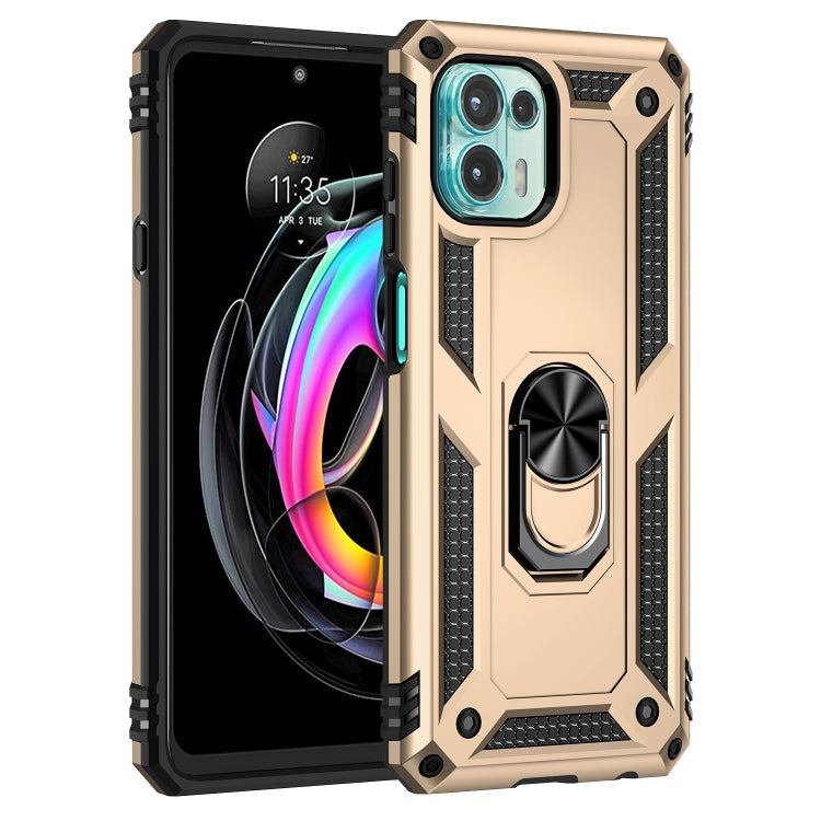 For Motorola Moto Edge 20 Lite Shockproof TPU + PC Phone Case(Gold)