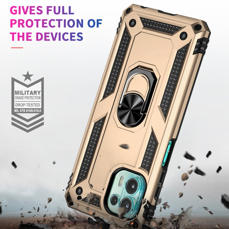 For Motorola Moto Edge 20 Lite Shockproof TPU + PC Phone Case(Gold)