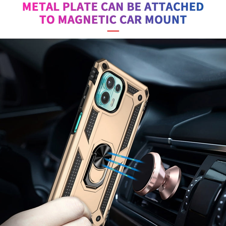 For Motorola Moto Edge 20 Lite Shockproof TPU + PC Phone Case(Gold)