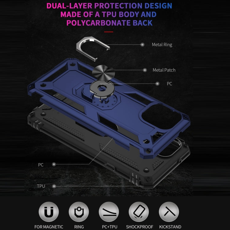 For Motorola Moto Edge 20 Lite Shockproof TPU + PC Phone Case(Blue)