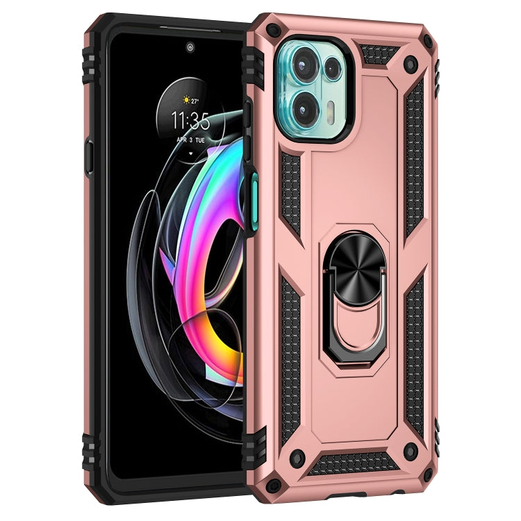 For Motorola Moto Edge 20 Lite Shockproof TPU + PC Phone Case(Rose Gold)
