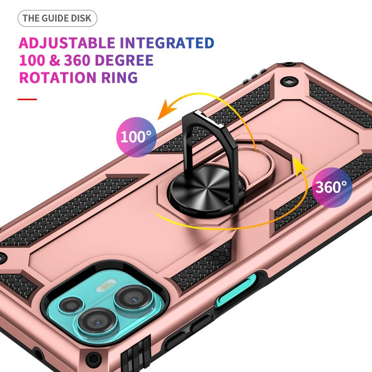 For Motorola Moto Edge 20 Lite Shockproof TPU + PC Phone Case(Rose Gold)