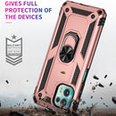 For Motorola Moto Edge 20 Lite Shockproof TPU + PC Phone Case(Rose Gold)