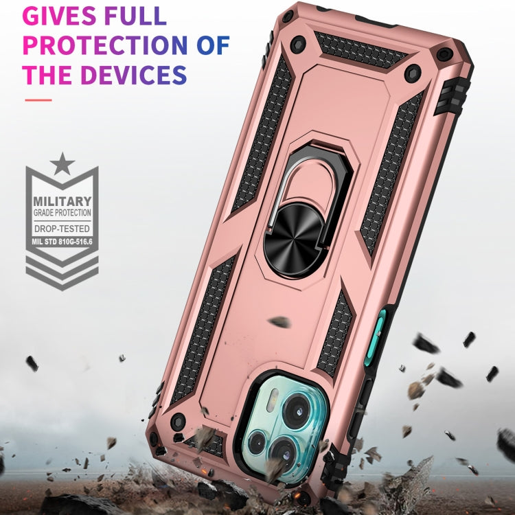 For Motorola Moto Edge 20 Lite Shockproof TPU + PC Phone Case(Rose Gold)