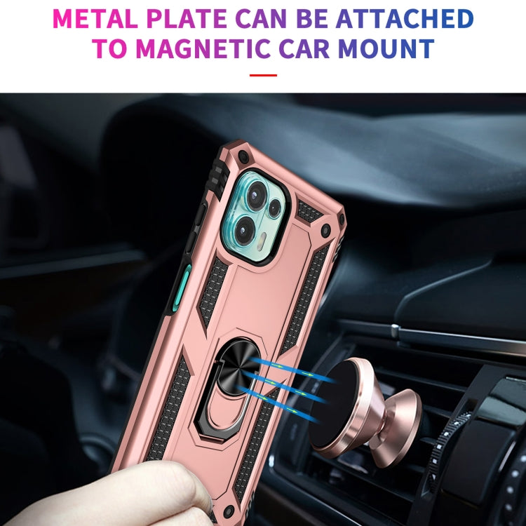 For Motorola Moto Edge 20 Lite Shockproof TPU + PC Phone Case(Rose Gold)