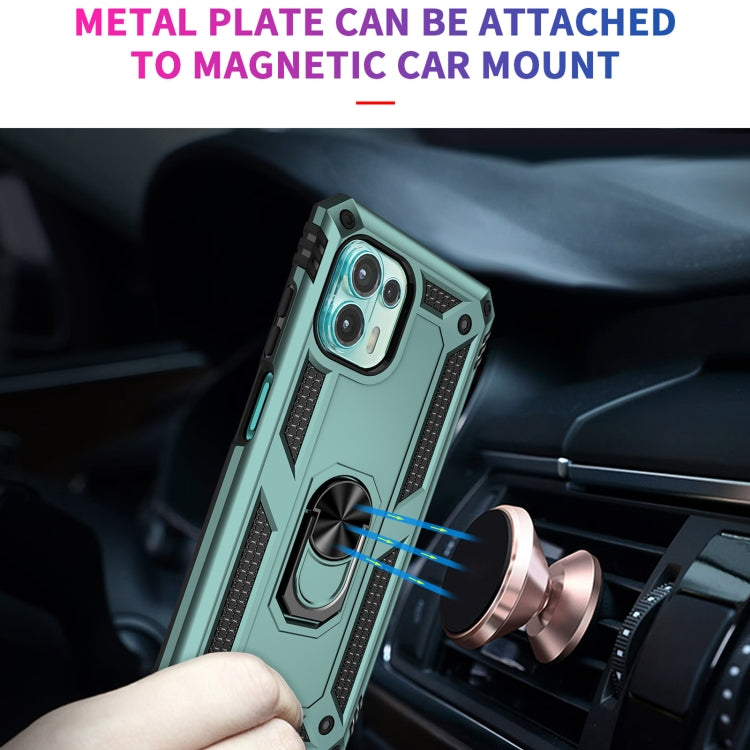 For Motorola Moto Edge 20 Lite Shockproof TPU + PC Phone Case(Dark Green)