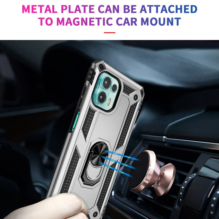 For Motorola Moto Edge 20 Lite Shockproof TPU + PC Phone Case(Silver)