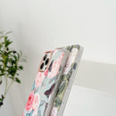 Square Plating Gold Edge Phone Case For iPhone 11(Full Screen Rose)