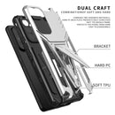 For Samsung Galaxy A53 5G Super V Armor PC + TPU Phone Case with Holder(Silver)