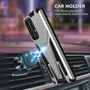 For Samsung Galaxy A53 5G Super V Armor PC + TPU Phone Case with Holder(Silver)