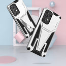 For Samsung Galaxy A53 5G Super V Armor PC + TPU Phone Case with Holder(Silver)