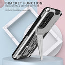 For Samsung Galaxy A53 5G Super V Armor PC + TPU Phone Case with Holder(Silver)