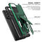 For Samsung Galaxy A73 Super V Armor PC + TPU Phone Case with Holder(Dark Green)