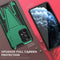For Samsung Galaxy A73 Super V Armor PC + TPU Phone Case with Holder(Dark Green)