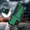 For Samsung Galaxy A73 Super V Armor PC + TPU Phone Case with Holder(Dark Green)