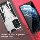 For Samsung Galaxy A73 Super V Armor PC + TPU Phone Case with Holder(Silver)