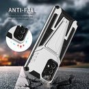 For Samsung Galaxy A73 Super V Armor PC + TPU Phone Case with Holder(Silver)