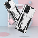 For Samsung Galaxy A73 Super V Armor PC + TPU Phone Case with Holder(Silver)
