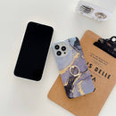 Ring Holder Glitter Marble Phone Case For iPhone 13(Purple Gold)