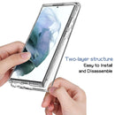 For Samsung Galaxy S22 Ultra 5G Transparency Two-color Gradient PC+TPU Phone Case(Transparent)