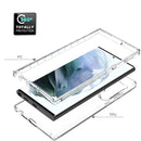For Samsung Galaxy S22 Ultra 5G Transparency Two-color Gradient PC+TPU Phone Case(Transparent)