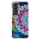 For Samsung Galaxy S22 5G Luminous TPU Protective Phone Case(Half-flower)