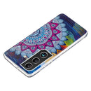 For Samsung Galaxy S22 5G Luminous TPU Protective Phone Case(Half-flower)