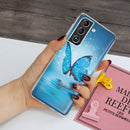 For Samsung Galaxy S22 5G Luminous TPU Protective Phone Case(Butterfly)
