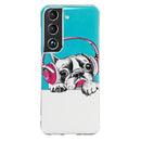 For Samsung Galaxy S22 5G Luminous TPU Protective Phone Case(Headset Dog)
