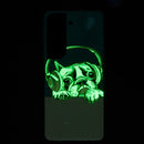 For Samsung Galaxy S22 5G Luminous TPU Protective Phone Case(Headset Dog)