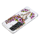 For Samsung Galaxy S22 5G Luminous TPU Protective Phone Case(Flower Deer)