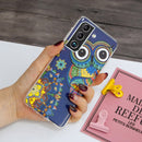 For Samsung Galaxy S22 5G Luminous TPU Protective Phone Case(Blue Owl)
