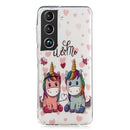 For Samsung Galaxy S22 5G Luminous TPU Protective Phone Case(Couple Unicorn)