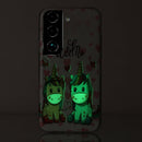 For Samsung Galaxy S22 5G Luminous TPU Protective Phone Case(Couple Unicorn)