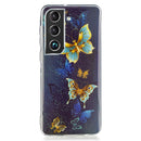 For Samsung Galaxy S22 5G Luminous TPU Protective Phone Case(Double Butterflies)