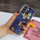 For Samsung Galaxy S22 5G Luminous TPU Protective Phone Case(Double Butterflies)