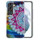 For Samsung Galaxy S22+ 5G Luminous TPU Protective Phone Case(Half-flower)