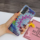 For Samsung Galaxy S22+ 5G Luminous TPU Protective Phone Case(Half-flower)