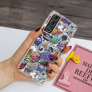 For Samsung Galaxy S22+ 5G Luminous TPU Protective Phone Case(Graffiti)