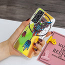 For Samsung Galaxy S22+ 5G Luminous TPU Protective Phone Case(Owl)