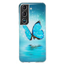For Samsung Galaxy S22+ 5G Luminous TPU Protective Phone Case(Butterfly)