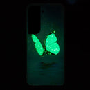 For Samsung Galaxy S22+ 5G Luminous TPU Protective Phone Case(Butterfly)