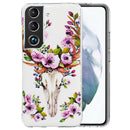 For Samsung Galaxy S22+ 5G Luminous TPU Protective Phone Case(Flower Deer)