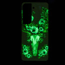 For Samsung Galaxy S22+ 5G Luminous TPU Protective Phone Case(Flower Deer)