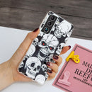 For Samsung Galaxy S22+ 5G Luminous TPU Protective Phone Case(Skull)