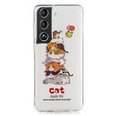 For Samsung Galaxy S22+ 5G Luminous TPU Protective Phone Case(Cats)