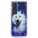 For Samsung Galaxy S22+ 5G Luminous TPU Protective Phone Case(Starry Sky Wolf)