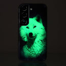 For Samsung Galaxy S22+ 5G Luminous TPU Protective Phone Case(Starry Sky Wolf)