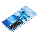 For Samsung Galaxy S22+ 5G Luminous TPU Protective Phone Case(Butterflies)